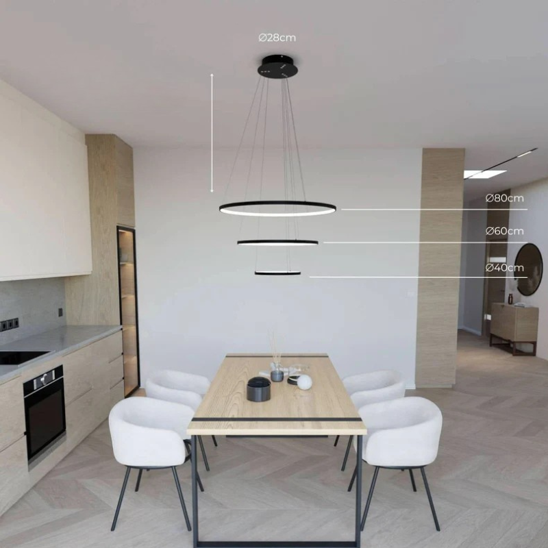 Ring Pendant Light with Remote Control