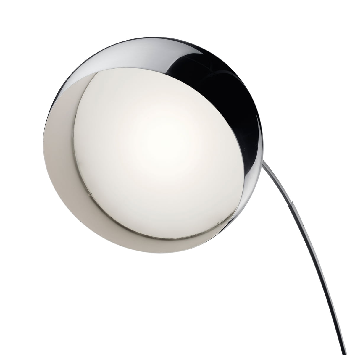 Flos - Arco LED-Stehleuchte, Edelstahl / Marmor weiß