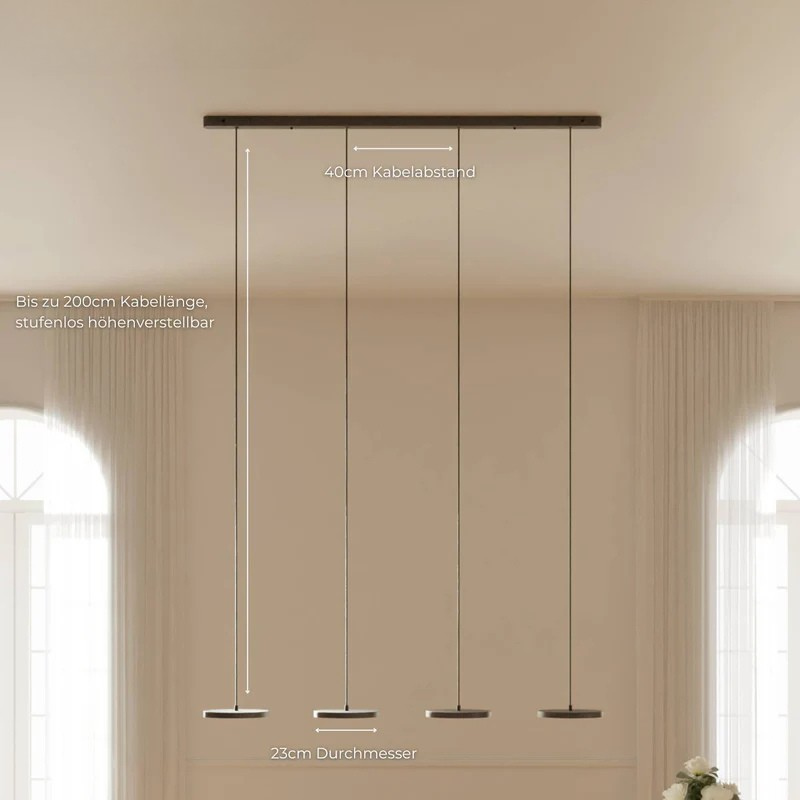 Height-Adjustable Pendant Light with Remote Control