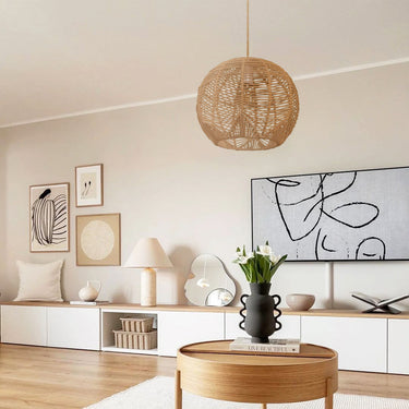 Aria Handwoven Rattan Pendant Light