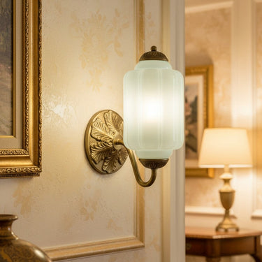 Vintage Milk Glass Sconce Bedside Hallway Eloise Wall Sconce