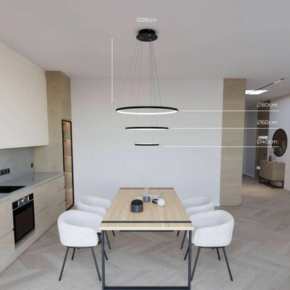 Ring Pendant Light with Remote Control