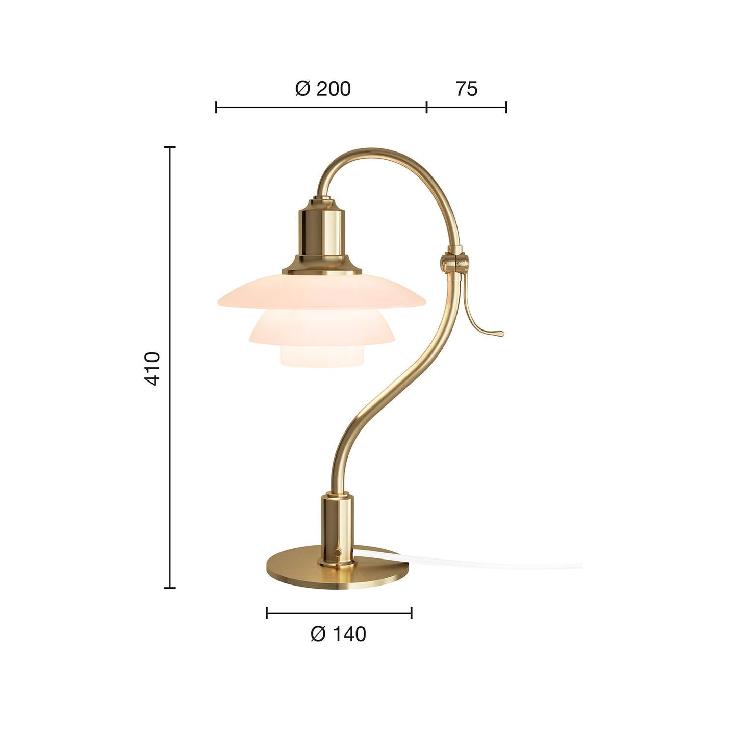 PH 2/2 TISCHLEUCHTE QUESTION MARK PALE ROSE