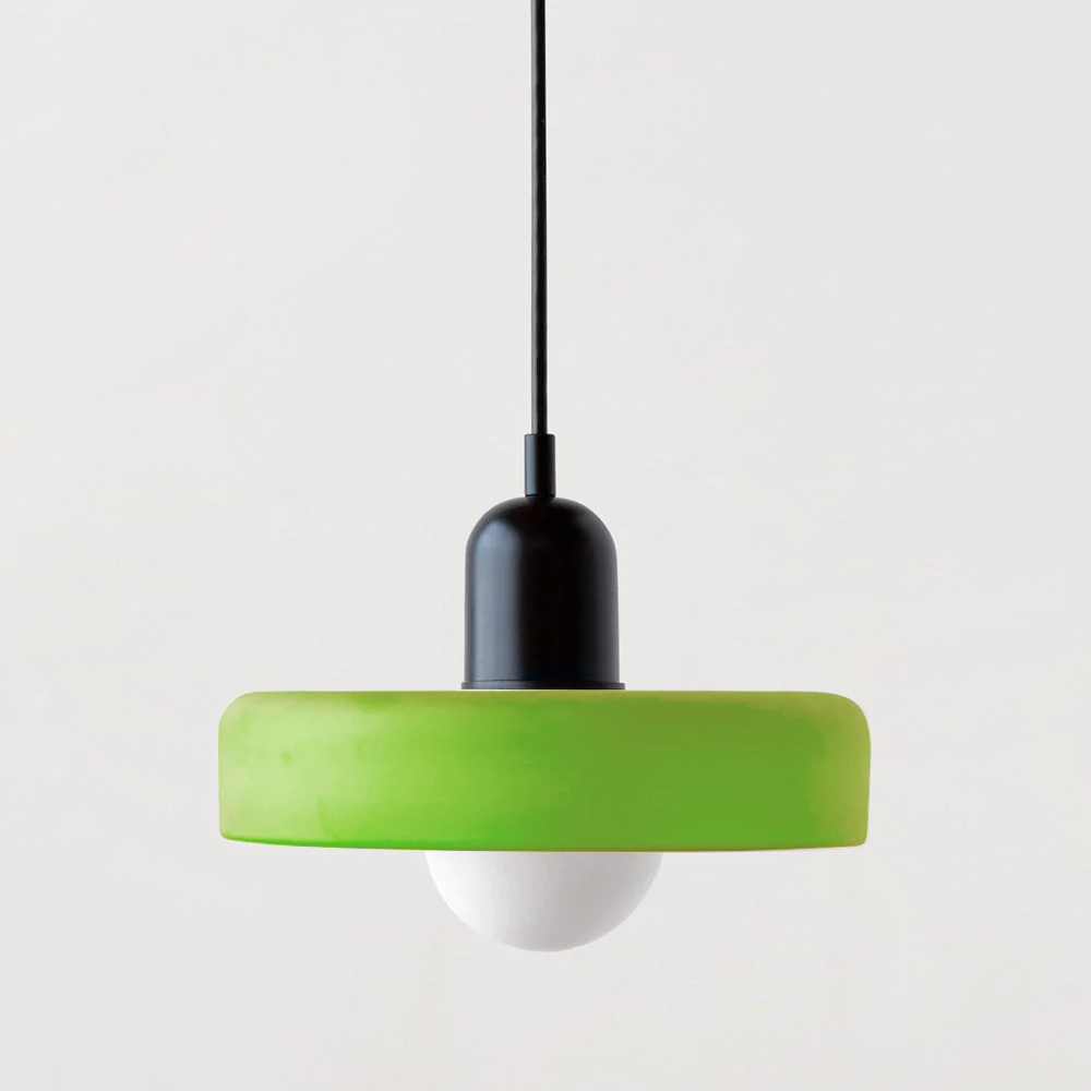 Bauhaus Pendelleuchte Aus Farbigem Glas
