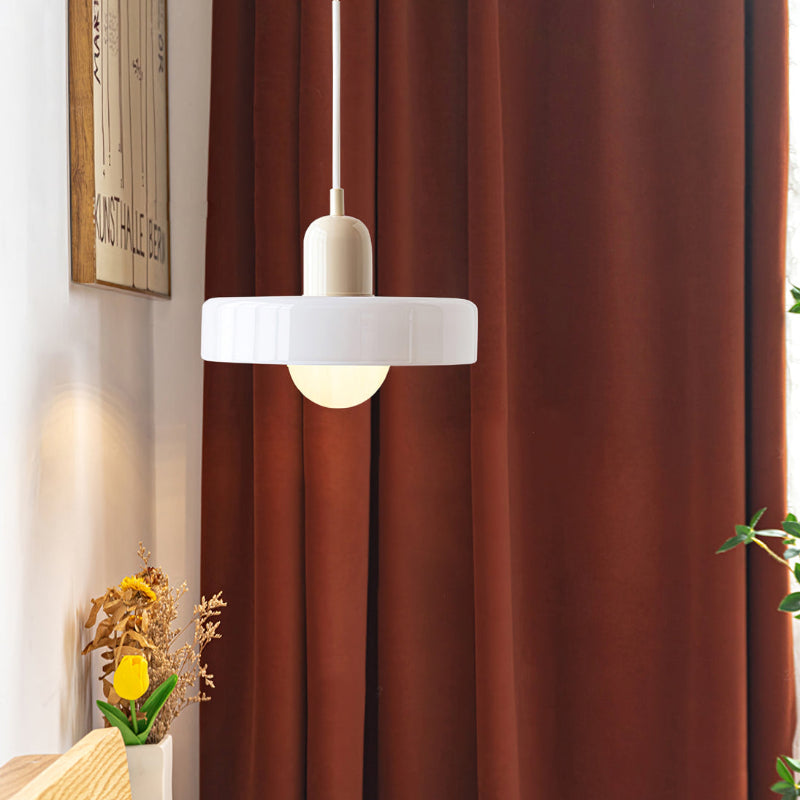 Bauhaus Pendelleuchte Aus Farbigem Glas
