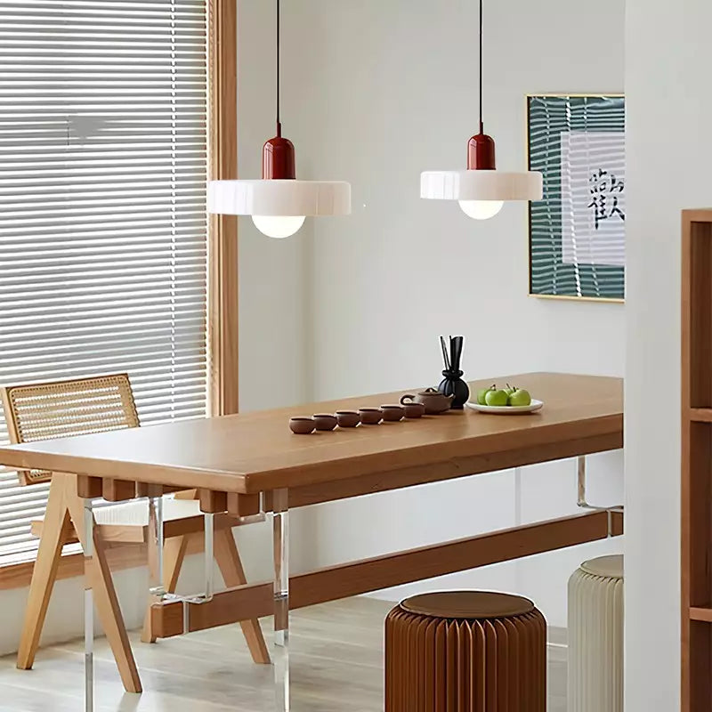 Bauhaus Pendelleuchte Aus Farbigem Glas