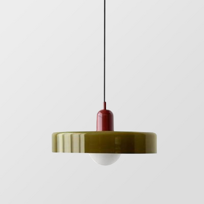Bauhaus Pendelleuchte Aus Farbigem Glas