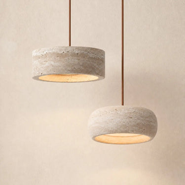 Kairi Cream Travertine Pendant Light