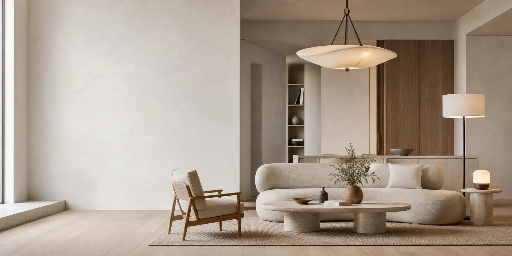 Designer lighting in a contemporary living room by Stalamp