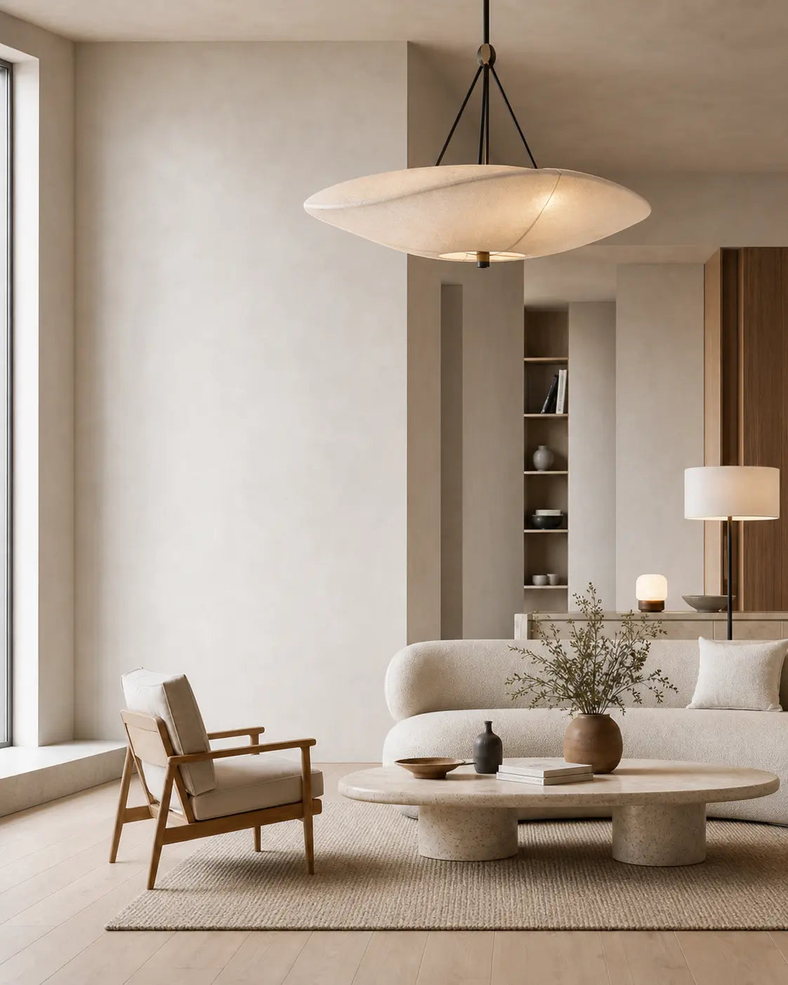 Designer lighting in a contemporary living room by Stalamp