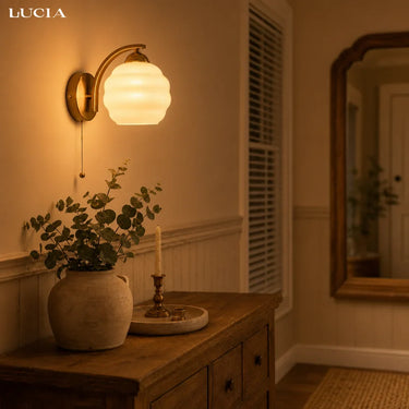 Elowen Milk Glass Wall Sconce
