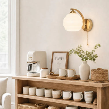 Elowen Milk Glass Wall Sconce