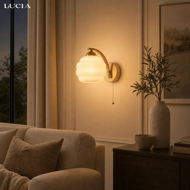 Elowen Milk Glass Wall Sconce