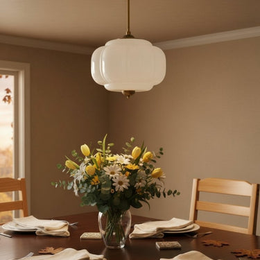 Eloise Vintage Milk Glass Pendant Light