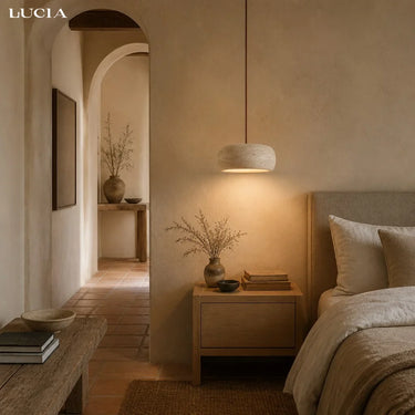 Kairi Cream Travertine Pendant Light